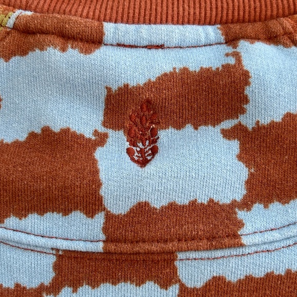 FP Movement by Free People Rust Multi-Color Checker Pullover Sweatshirt - Picture 7 of 8